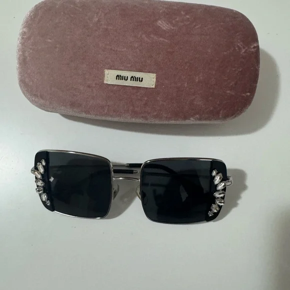 Miu Miu | Accessories | Miu Miu Black Sunglasses With  display picture 2